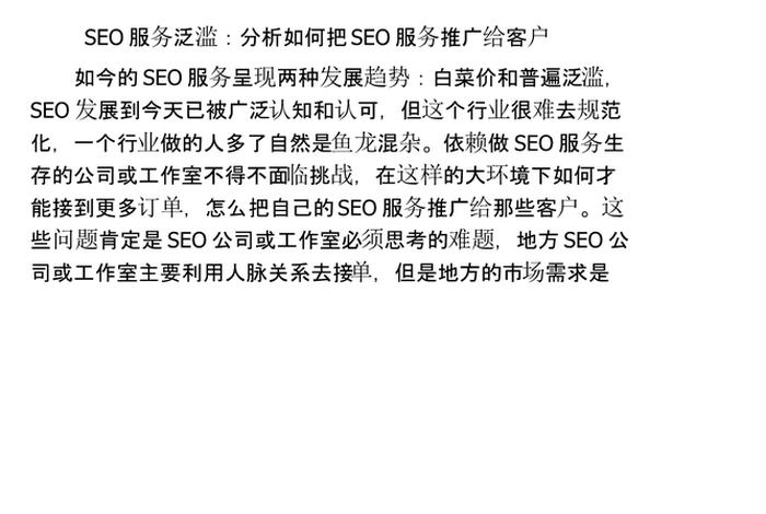 seo公司服务（seo服务是什么）