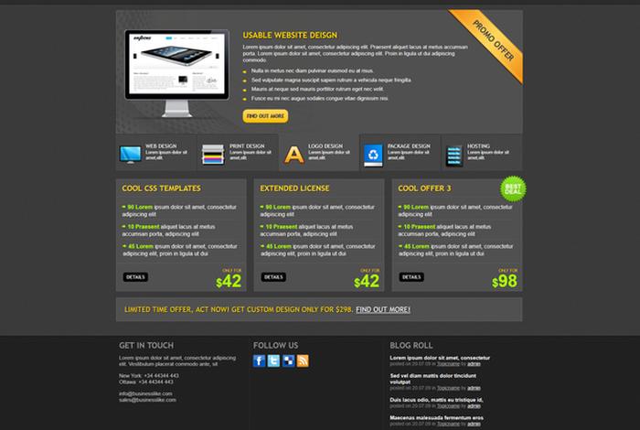 html模板素材；15款最佳的html5移动模板