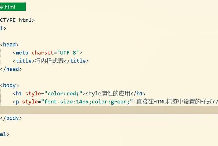 html css实例、css内部样式表的写法