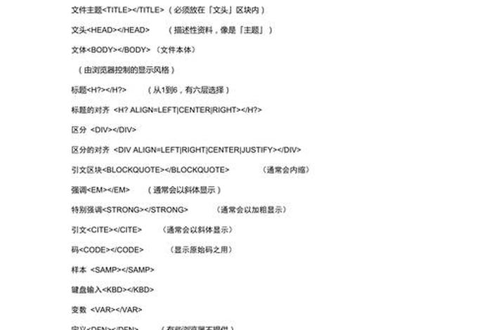 html基础知识、html简单页面代码