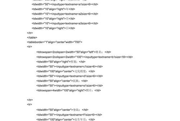 html个人网站代码 - 个人简历的 HTML 代码