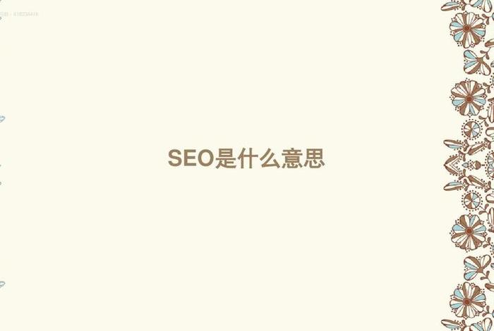 seo公司是什么意思呀；Seoa是什么意思