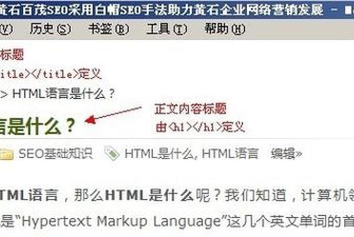html中常见seo手段，html seo标签