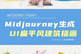 扁平化建筑物，扁平建筑插画