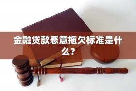 恶意拖欠商城金融欠款；恶意拖欠金融贷款有什么后果