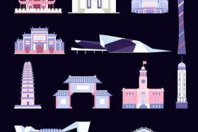 扁平化城市建筑 - 城市扁平化设计