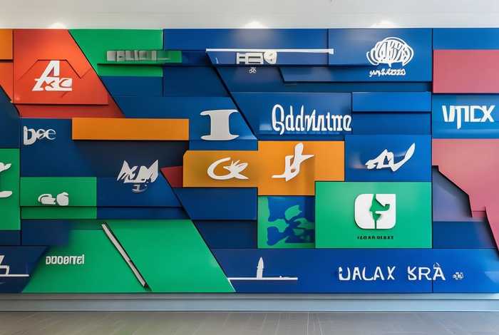 logo墙设计图片；logo墙面设计图片