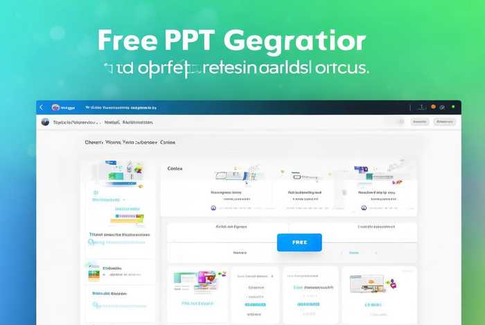 ppt生成器免费；ppt生成器免费网站