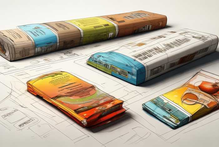 包装平面设计展开图手绘；包装平面设计展开图手绘图