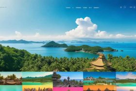 海南网站设计素材、海南旅游网页设计