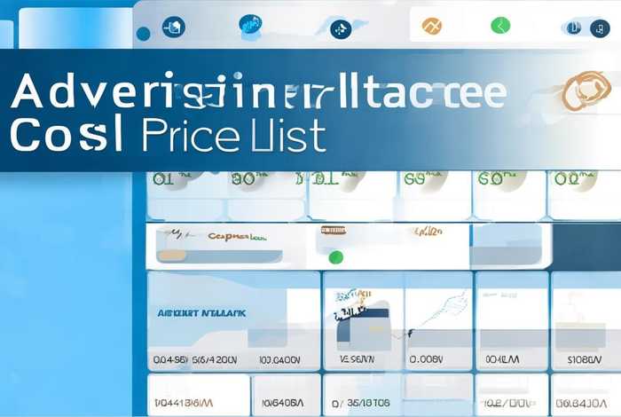 广告投放费用价目表；广告投放费用价目表怎么做