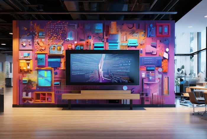 互联网公司文化墙效果图、互联网公司文化墙设计效果图