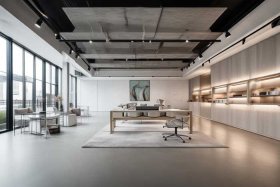办公室装修设计极简风格100平、办公室装修风格大全2021新款简约