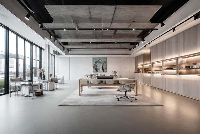 办公室装修设计极简风格100平、办公室装修风格大全2021新款简约