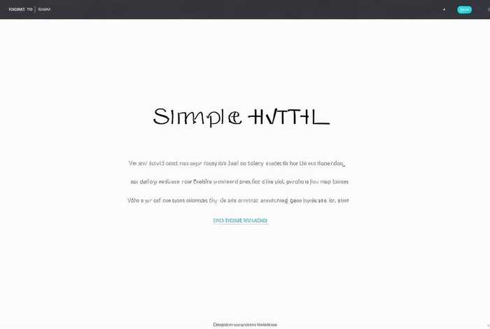 html简单 html简单网页代码