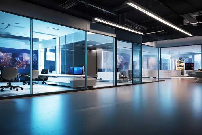 科技公司室内效果图，科技公司办公室装修效果图