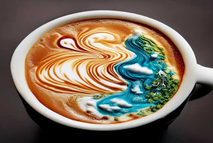 咖啡创意设计拉花（创意咖啡拉花图片大全）