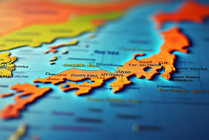 日本韩国地图 - 日本韩国地图位置