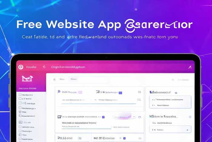 免费网站app生成器（免费网站app生成器下载）