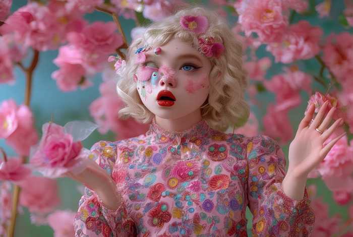 如花招牌扣鼻，如花招牌动作