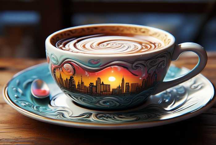 咖啡创意设计画（咖啡创意设计画图片）