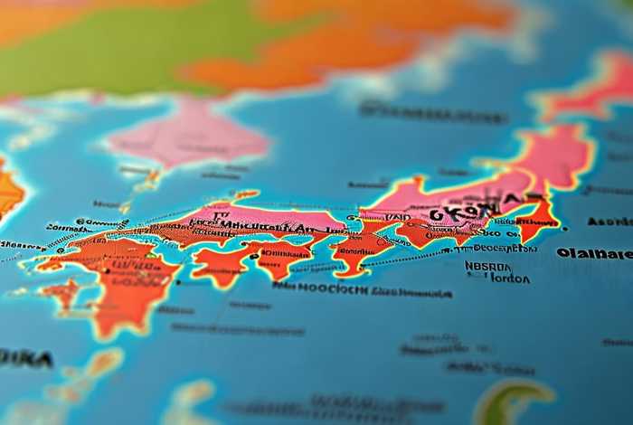 日本韩国地图 - 日本韩国地图位置