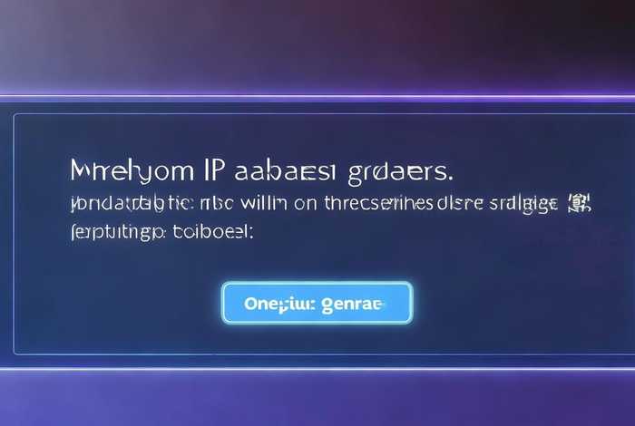 免费ip一键生成(ip地址一键生成器) 免费ip一键生成(ip地址一键生成器)