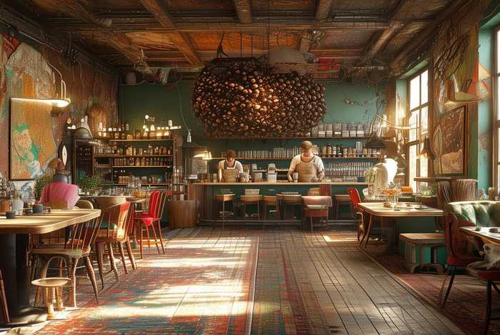 咖啡创意装修设计，创意咖啡馆装修风格