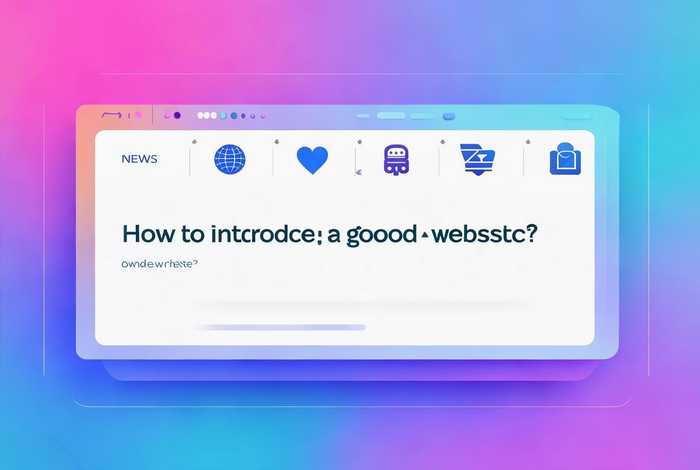 介绍个好的网站 介绍个好的网站怎么说