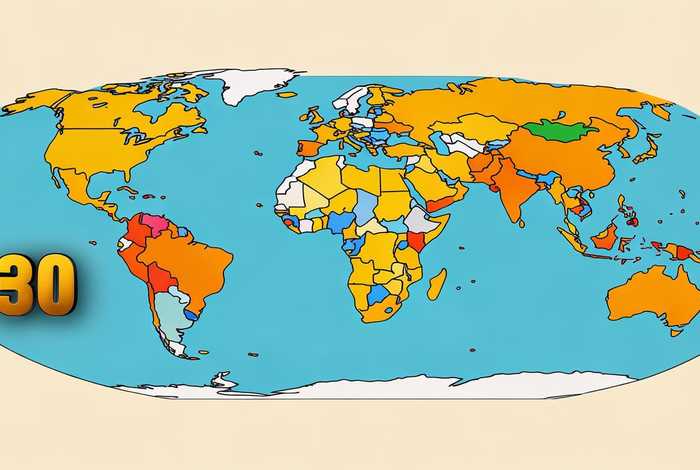 世界人口排名 - 世界人口排名前三十名的国家
