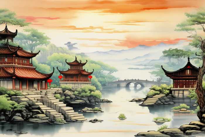 免费模板库ppt下载古风风景，免费模板库ppt下载古风风景图片