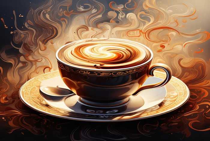 咖啡创意设计绘画，咖啡创意设计绘画图片