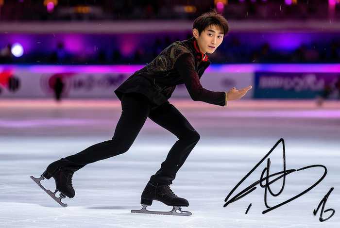 中国林孝埈签名 - 林孝埈签名把韩国国旗挡住了