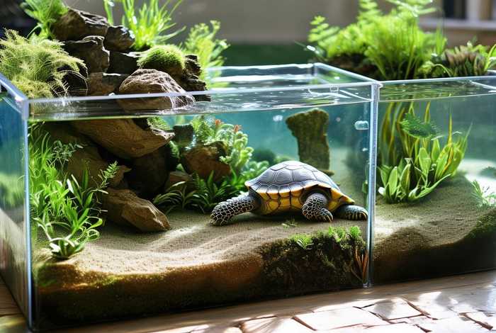 怎么制作水陆缸养龟，怎么制作水陆缸养龟视频