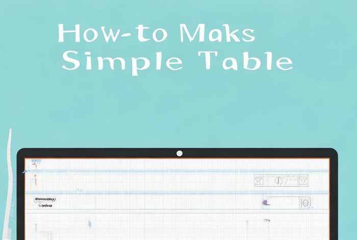怎么制作简单的表格 怎么制作简单的表格教程