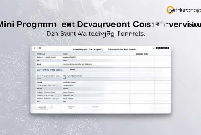 小程序开发费用一览表表、小程序开发费用一览表e61华网天下