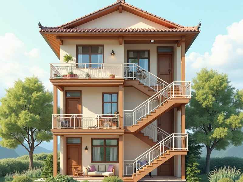 三层农村自建房网络布局，农村自建三层楼房实景