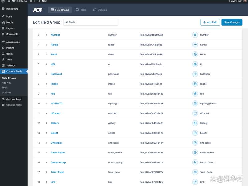 wordpress高级自定义字段(acf)低版本、wordpress 自定义字段