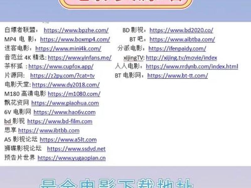 电影分享网站 电影网站分享一个啊