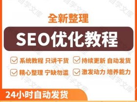 seo教程排名优化网站推广 seo推广网站优化上排名教程