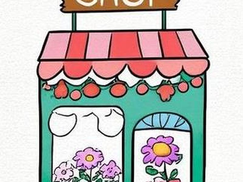 shop简笔画；shopping简笔画