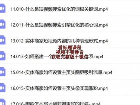 seo制作教程视频 - seo入门教程视频