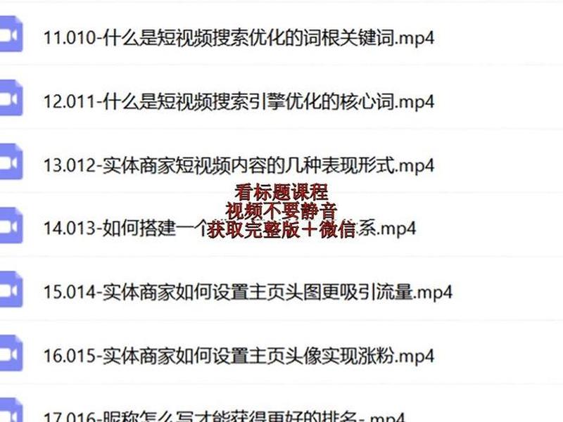 seo制作教程视频 - seo入门教程视频