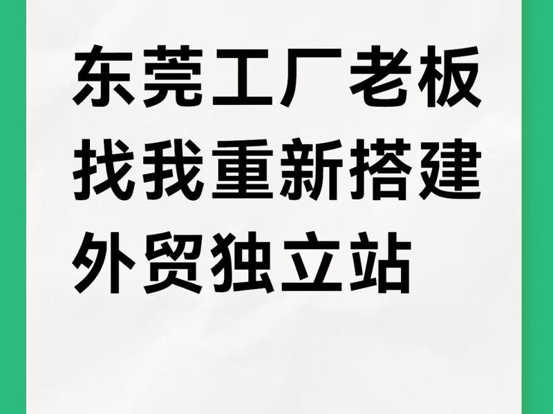 东莞独立站搭建 东莞独立站搭建公司