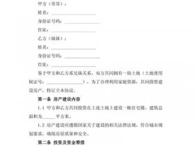 共建项目协议书模板（共建项目协议书模板下载）