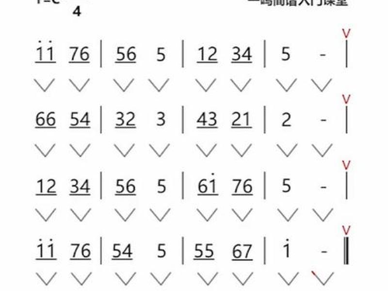 从零开始学简谱(从零开始学简谱的第一课) 从零开始学简谱(从零开始学简谱的第一课)
