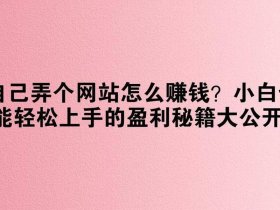 个人搭建网站如何盈利 - 个人搭建网站如何盈利赚钱