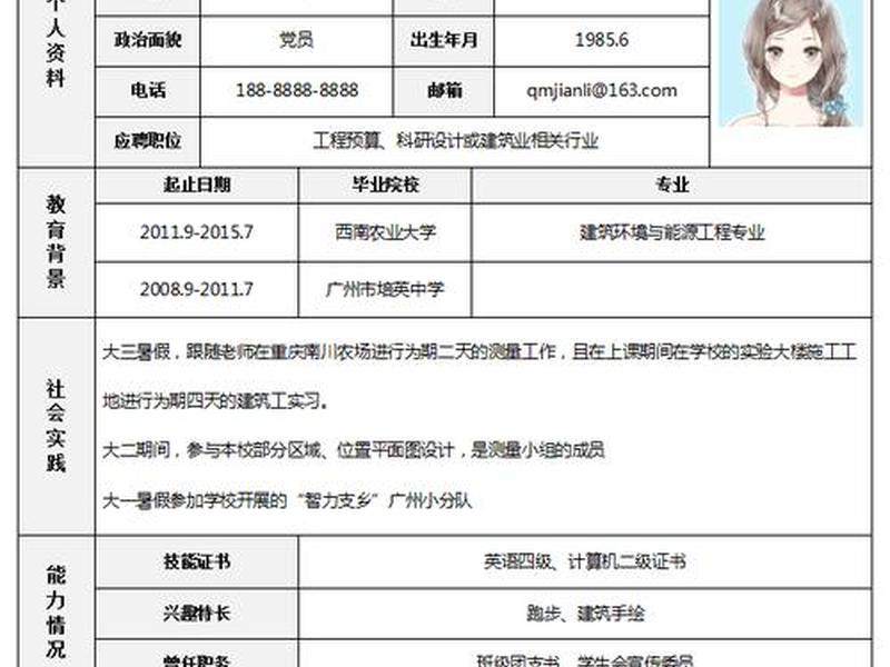 建筑工程个人简历模板图片、建筑工程个人简历模板图片大全 建筑工程个人简历模板图片、建筑工程个人简历模板图片大全