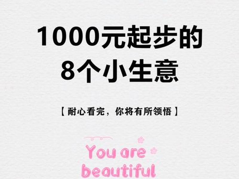 1元启动资金创业(启动资金1000元以内的创业项目) 1元启动资金创业(启动资金1000元以内的创业项目)