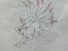 九尾狐的步骤；九尾狐步骤绘画图片